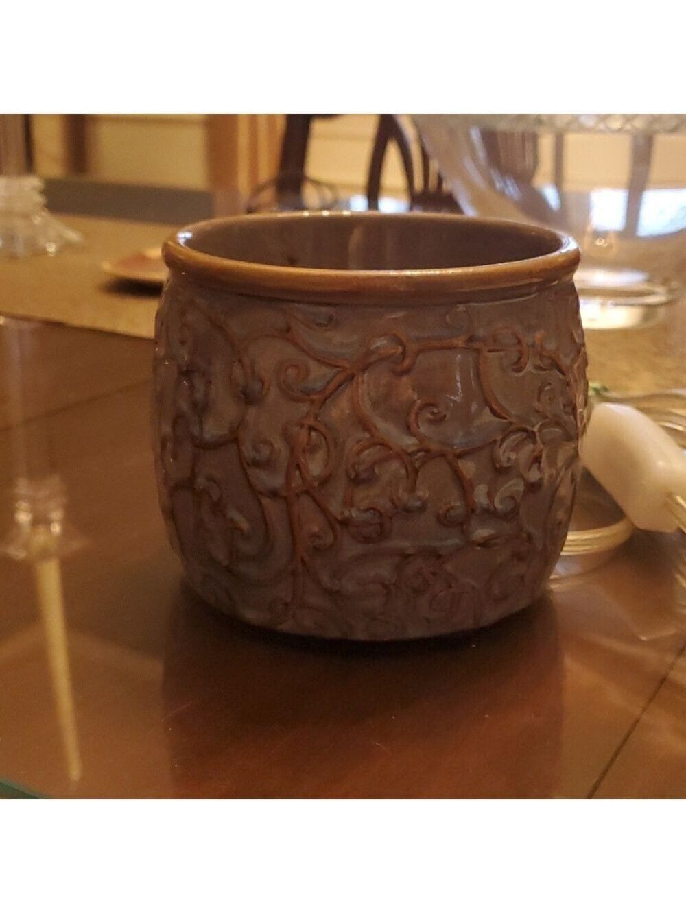 Yankee Candle Brown Ornate Ceramic Scent Warmer